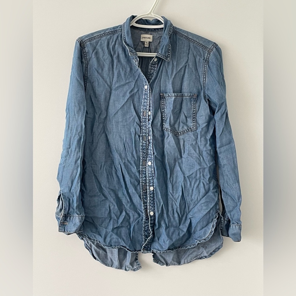 Denim Button Down Shirt - size S